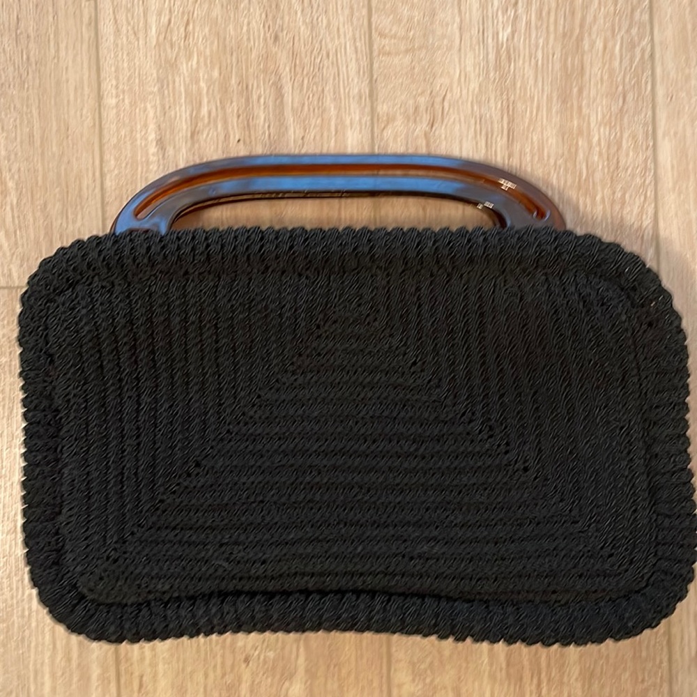 Woven black purse